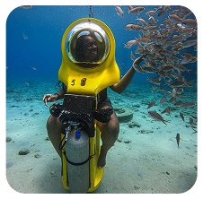 Underwater scooter adventure curacao